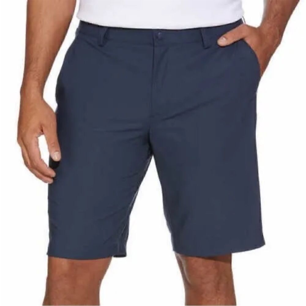 NWT Greg Norman Mens Ultimate Travel Luxury Performance Shorts Blue Heathered 32